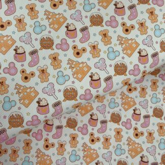 Disney Christmas Cookies 003 Canvas Fabric Sheet