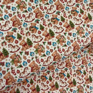 Vintage Christmas 001 Canvas Fabric Sheet
