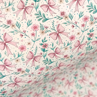 Floral Bows 002 Canvas Fabric Sheet