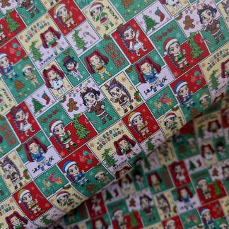 Christmas 146 Canvas Fabric Sheet A4