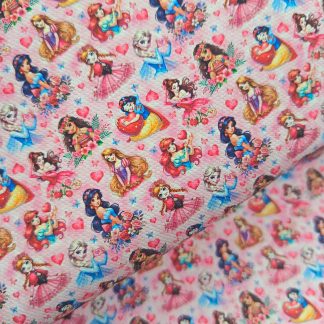 Disney Valentine 012 Canvas Fabric Sheet A4