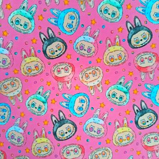 Fuzzy Monsters 008 Canvas Fabric Sheet