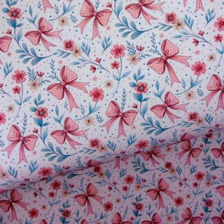 Floral Bows 002 Canvas Fabric Sheet