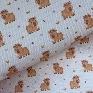 Capybara 001 Canvas Fabric Sheet