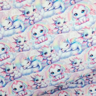 Dragons 006 Canvas Fabric Sheet A4