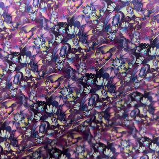 Dragons 004 Canvas Fabric Sheet A4