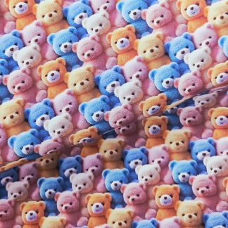 Bears 002 Canvas Fabric Sheet A4