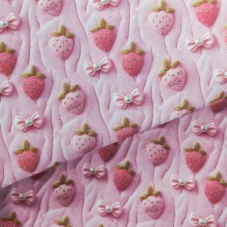 Strawberries 001 Canvas Fabric Sheet A4