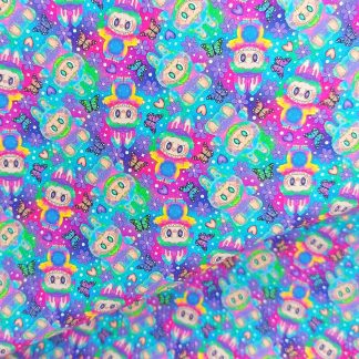 Fuzzy Monsters 014 Canvas Fabric Sheet A4