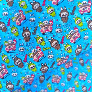 Fuzzy Monsters 015 Canvas Fabric Sheet