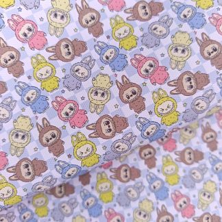 Fuzzy Monsters 016 Canvas Fabric Sheet