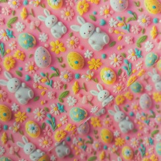 Easter 009 Canvas Fabric Sheet