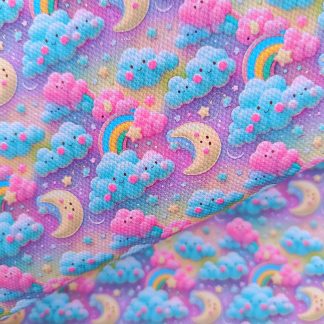 Rainbow 008 Canvas Fabric Sheet A4