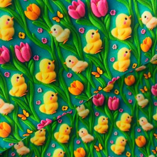 Chicks 001 Canvas Fabric Sheet A4
