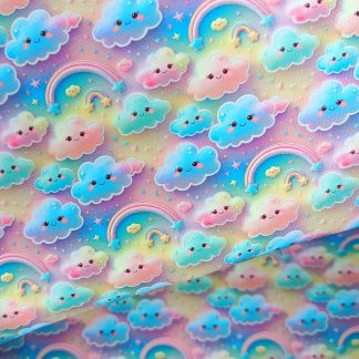 Rainbow 010 Canvas Fabric Sheet A4