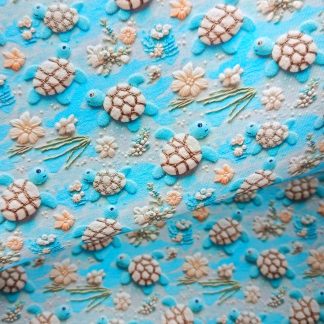 Sea Turtles 002 Canvas Fabric Sheet
