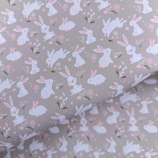 Bunnies 002 Canvas Fabric Sheet A4