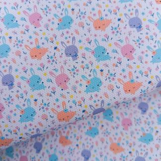 Bunnies 009 Canvas Fabric Sheet A4