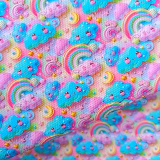 Rainbow 011 Canvas Fabric Sheet A4