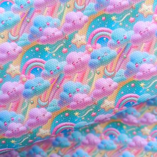 Rainbow 014 Canvas Fabric Sheet A4