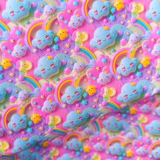 Rainbow 013 Canvas Fabric Sheet A4