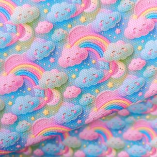 Rainbow 015 Canvas Fabric Sheet A4