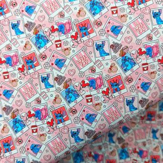 Disney Valentines 004 Canvas Fabric Sheet