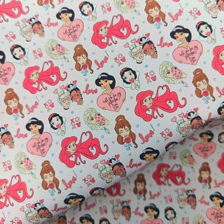 Disney Valentines 011 Canvas Fabric Sheet