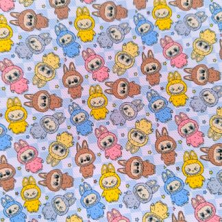 Fuzzy Monsters 016 Canvas Fabric Sheet