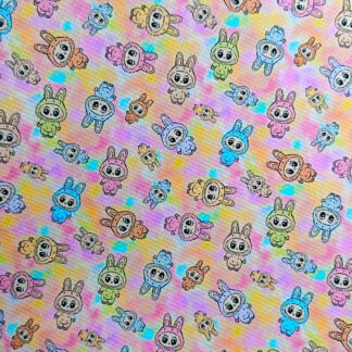 Fuzzy Monsters 012 Canvas Fabric Sheet
