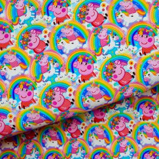 Pink Piggie 007 Canvas Fabric Sheet