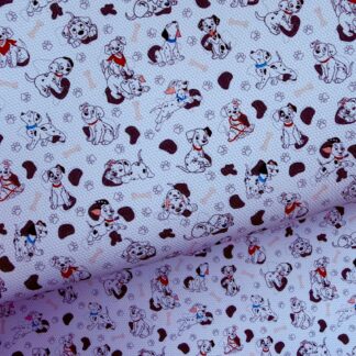 Spotty Pups 001 Canvas Fabric Sheet