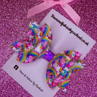 Pink Piggie 007 Hair Bow