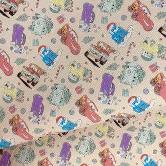Pixar Christmas Cars 001 Canvas Fabric Sheet