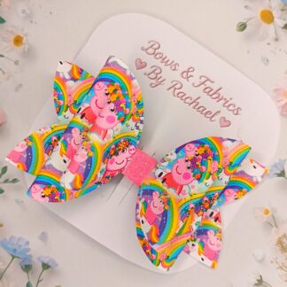 Pink Piggie 007 Hair Bow