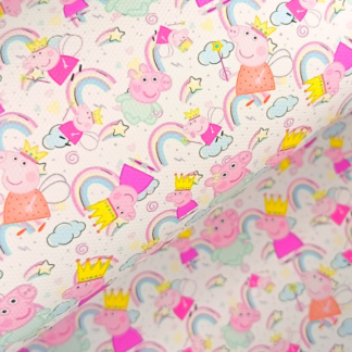 Pink Piggie 022 Canvas Fabric Sheet
