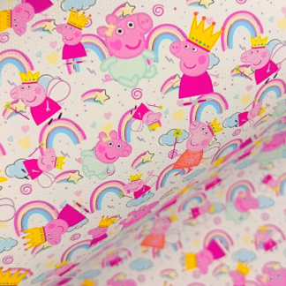 Pink Piggie 022 Canvas Fabric Sheet
