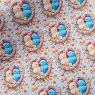 Love Birds 001 Canvas Fabric Sheet