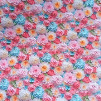 Flowers 038 Canvas Fabric Sheet