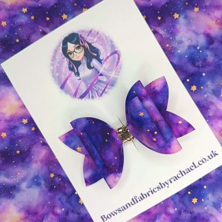 Purple Galaxy 001 Hair Bow