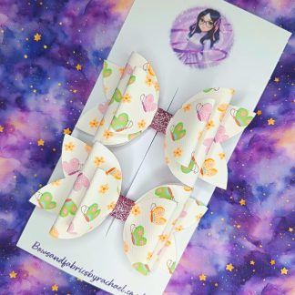 Butterfly Hair Bows Matching Pair