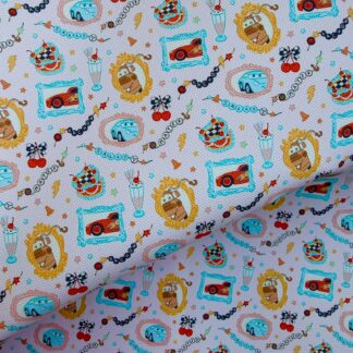 Cars 001 Canvas Fabric Sheet