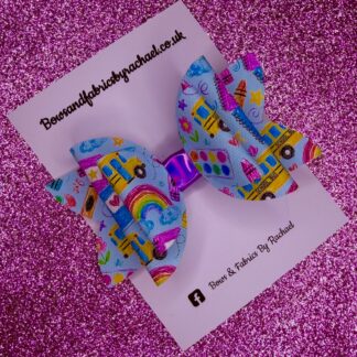 School Crayons 001 Hair Bow