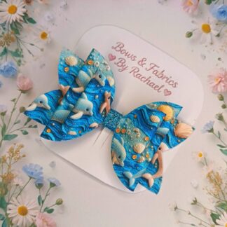 Dolphins 002 Hair Bow