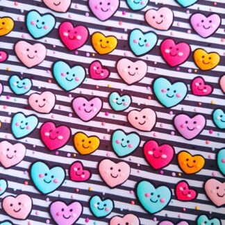 Hearts 002 Canvas Fabric Sheet