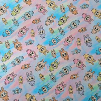 Fuzzy Monsters 019 Canvas Fabric Sheet