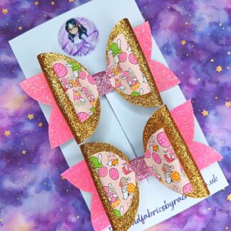 Easter Gonks Glitter Hair Bows