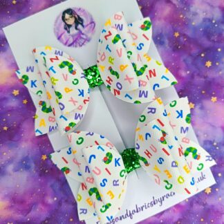 Hungry Caterpillar Hair Bows