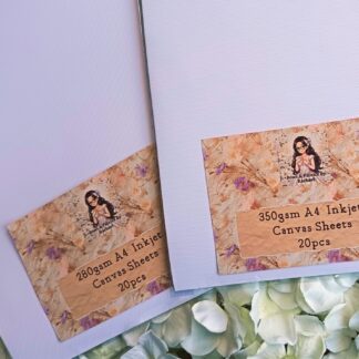 20pcs Plain White A4 Canvas Fabric Sheets