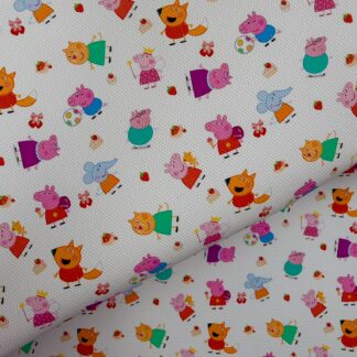 Pink Piggie 037 Canvas Fabric Sheet